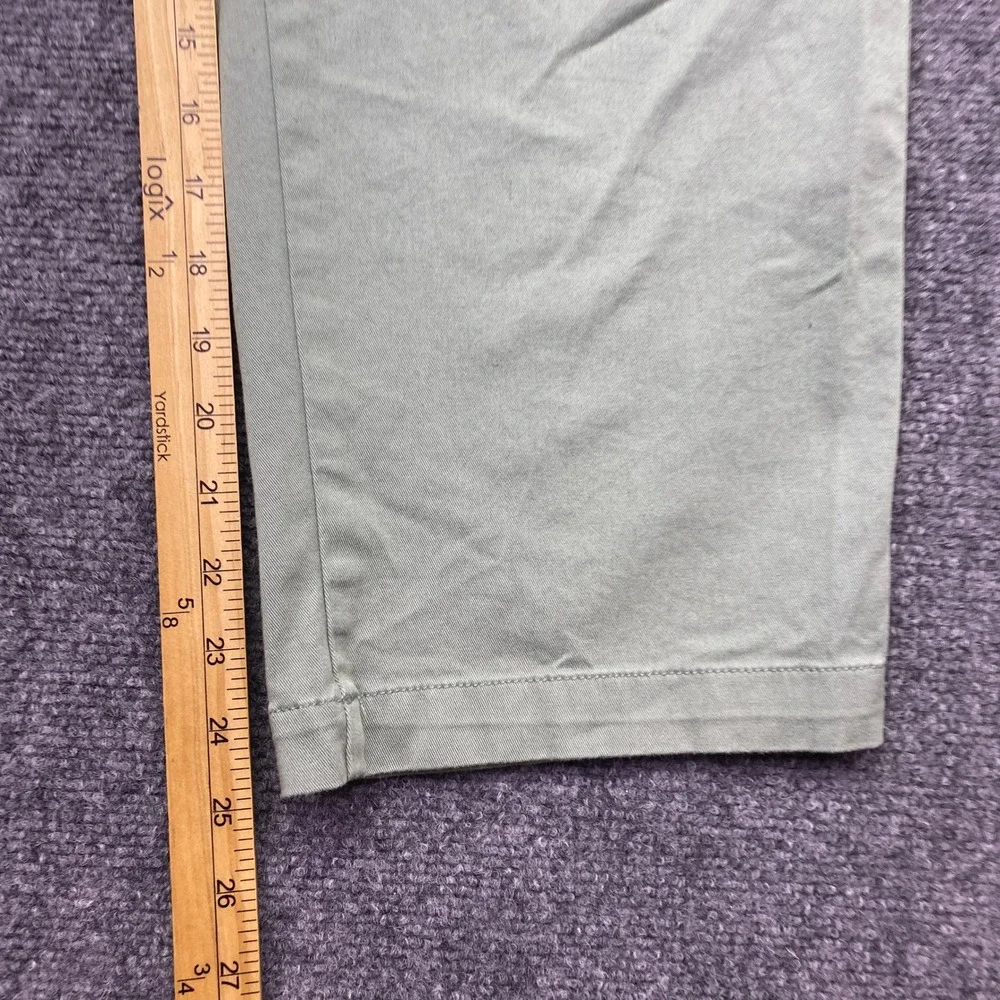 Lands End Womens 18P Sage Green Chino Pants Cotton Stretch Petite 10332